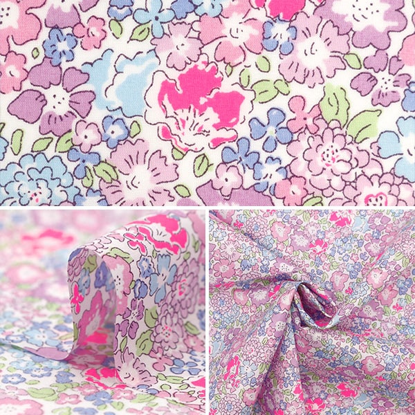 [الكمية من 5] القماش ``Liberty Fabrics نيون اللون Tana Lawn ميشيل 3636017N-J24A'' Liberty Japan Liberty Japan