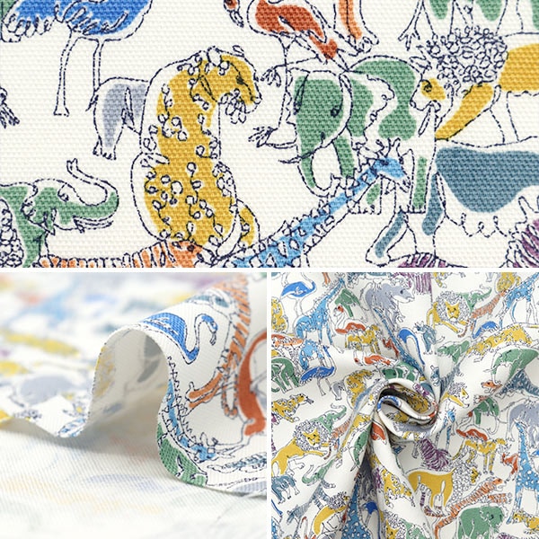 [Dalla quantità 5] Fabric "Liberty Fabric Ox Safari 133%espanso multi 3639230LJ24C" [Yuzawaya originale]