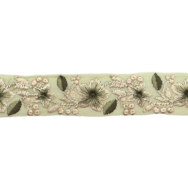 [Aus Menge 5] HandwerkBesätze 『2022 Indischer Stickereibesatz Grün x Grün 45124e "