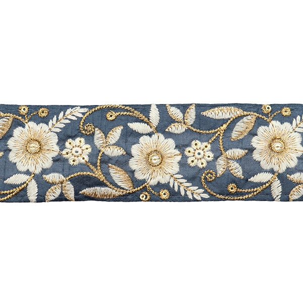 [Aus Menge 5] HandwerkBesätze 『2022 Indischer Stickereibesatz Pa Pull X Cream 45351a]