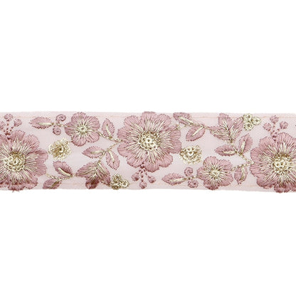 [Aus Menge 5] HandwerkBesätze 『2023 Indischer Stickereibesatz Lila x lila 372a]