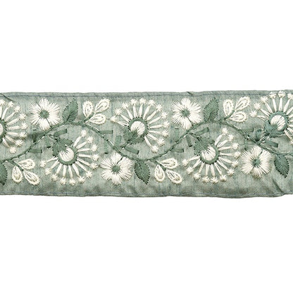 [Aus Menge 5] HandwerkBesätze 『2023 Indischer Stickereibesatz Grün x Grün 2210L]