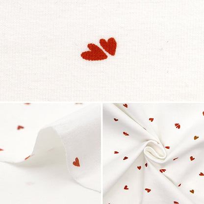 [Dalla quantità 5] Fabric "Domotex Jersey Heart Domo-Jer-1"