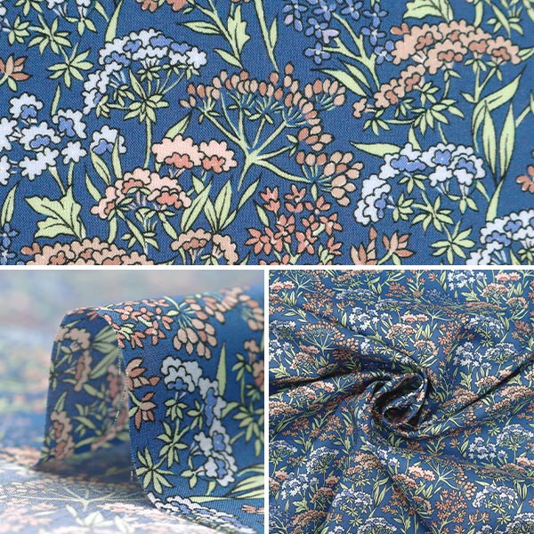 [Aus Menge 5] Stoff "Liberty Fabric Organic Tanalone Lankashafields 157J910-A" Liberty Japan