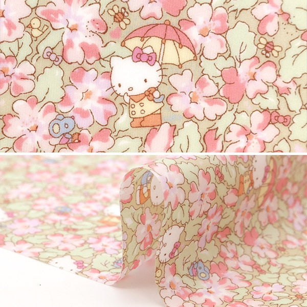 织物“自由织物层压切割十字架约33 x 50cm Hello Kitty 50周年少女Medu CRDC33493J24A”