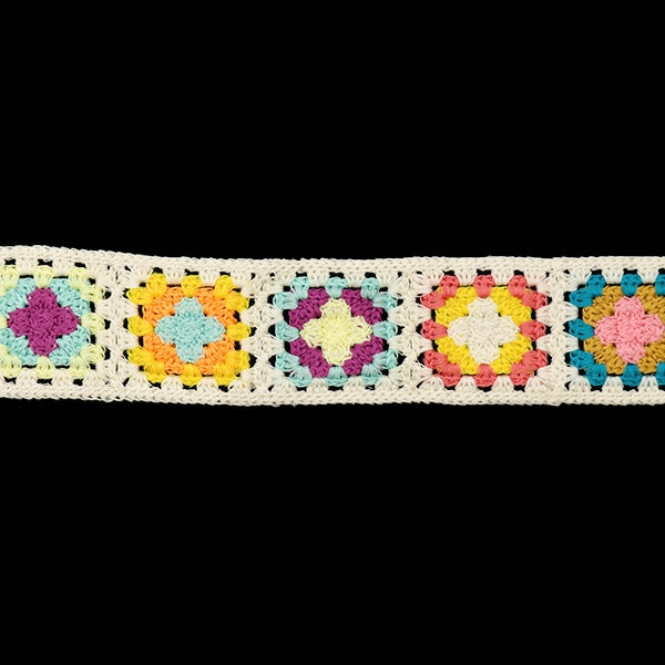 شريط للأشغال اليدوية "شريط تريكو مربع عاجي KB2306"