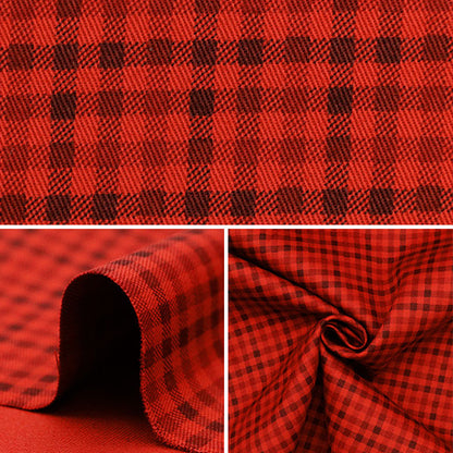 [Из количества 5] ткань "Twill Basic Gingham Red 88320-4-1"