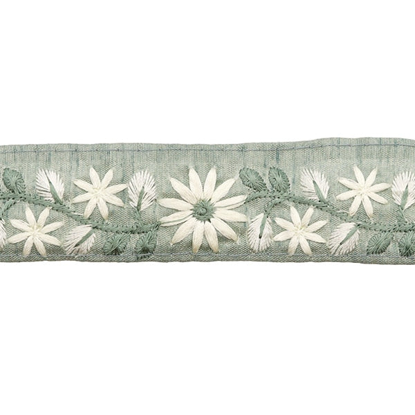 [Aus Menge 5] HandwerkBesätze 『2023 Indischer Stickereibesatz Grün x Grün 2212a]