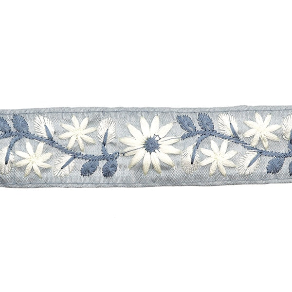 [Aus Menge 5] HandwerkBesätze 『2023 Indischer Stickereibesatz Grau x grau 2212b]