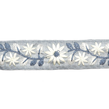 [Aus Menge 5] HandwerkBesätze 『2023 Indischer Stickereibesatz Grau x grau 2212b]