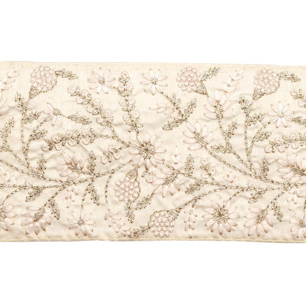 [Aus Menge 5] HandwerkBesätze 『2023 Indischer Stickereibesatz Beige x Beige 2217a "