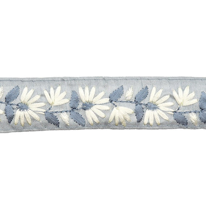 [Aus Menge 5] HandwerkBesätze 『2023 Indischer Stickereibesatz Grau x grau 46210b]