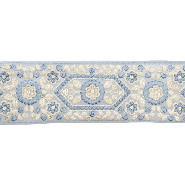 [Aus Menge 5] HandwerkBesätze 『2023 Indischer Stickereibesatz Blue X Blue 3136e "