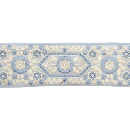 [Aus Menge 5] HandwerkBesätze 『2023 Indischer Stickereibesatz Blue X Blue 3136e "