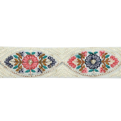 [الكمية من 5] الحرف اليدويةالزركشة 『2023 زركشة التطريز الهندي أخضر × وردي 3210A”