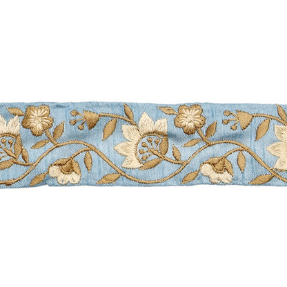 [Aus Menge 5] HandwerkBesätze 『2023 Indischer Stickereibesatz Blue x Beige 2189d]