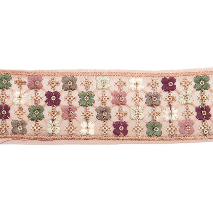 [Aus Menge 5] HandwerkBesätze 『2023 Indischer Stickereibesatz Pink X Purple 3220b]