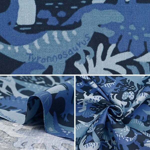 [De la cantidad 5] Fabric "Laderas Coloridas Camuflage Dinosaur Navy Cocan-Ldin-NV" Kokka Cocka