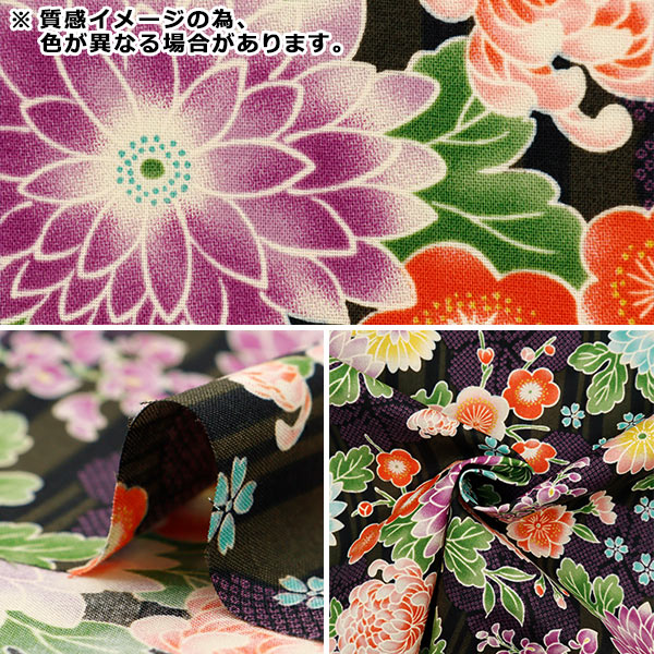 [From quantity 5] Fabric 『Scare Print Flower pattern blue 850425-1-2 "