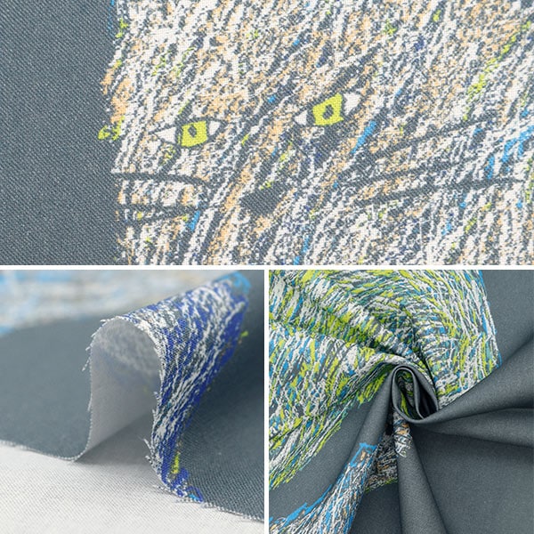 [From quantity 5] Fabric 『Sheeting Cat Series Nekonoe EYXA-1000-1A] KOKKA