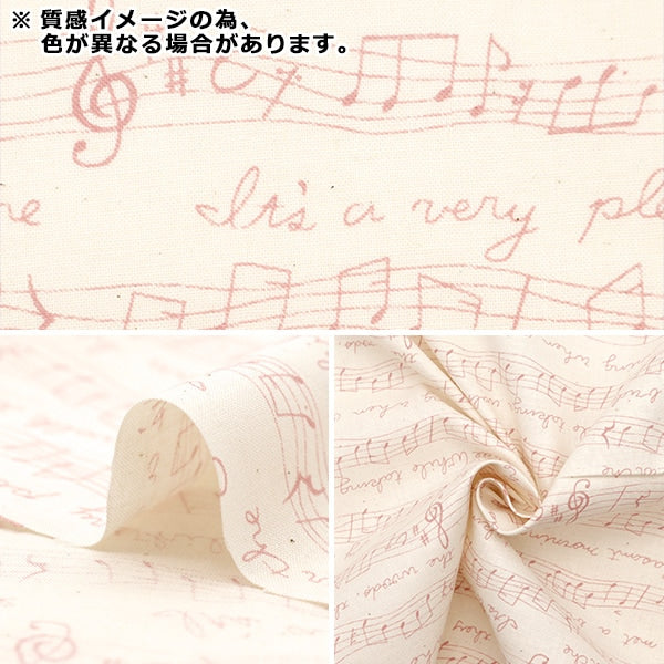 [From quantity 5] Fabric 『Sheeting Musical Score Blue No-Musc-B]