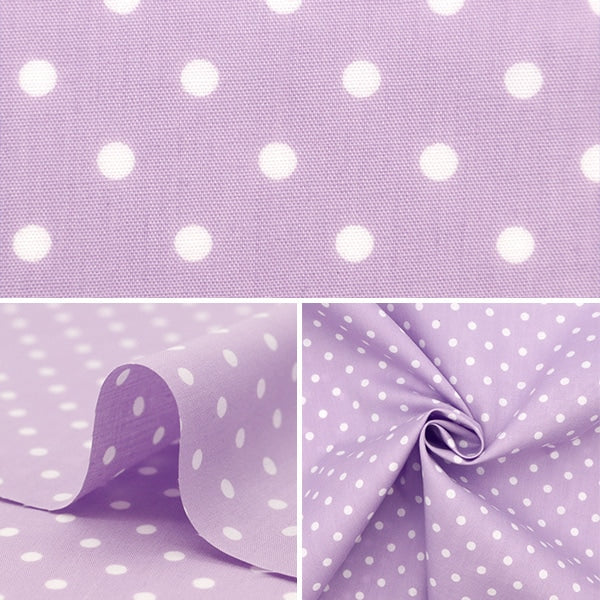 [Из количества 5] ткань "TC Broad Dot Small Purple Not Dots-PP"