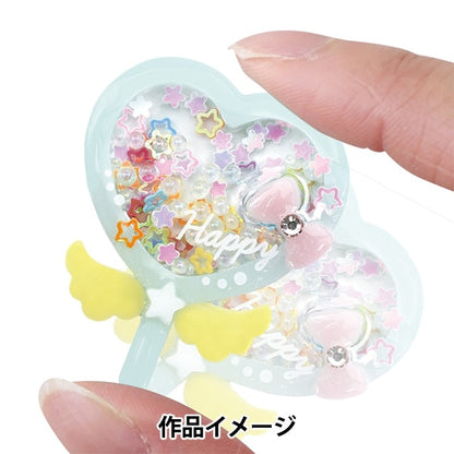 Molde de resina "Silicon Motival Space Use Heart Uchiwa Small RSSD-383" Eruberu Elbert