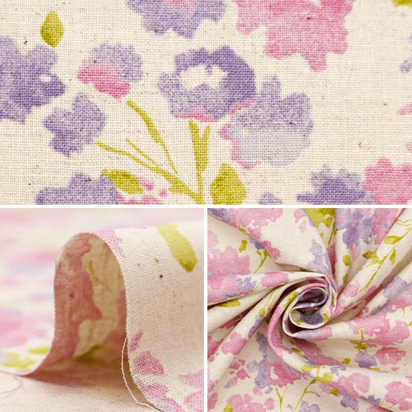 [From quantity 5] Fabric "MOMEN-T moment cotton linenSheeting Sway Pink 142-1350-B1]