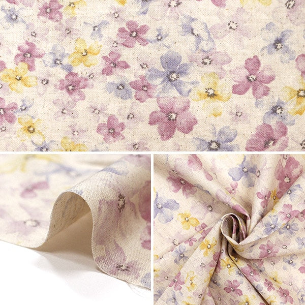 [From quantity 5] Fabric "MOMEN-T moment cotton linenSheeting Sprding flower generation 142-1350-C1]