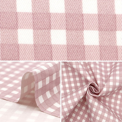 [From quantity 5] Fabric 『Fabric WrinkleSuper water-repellent twill check Pink Che-TWTC-PI]