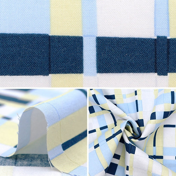 [From quantity 5] Fabric "NOVA SheetingAngel soft processing block check blue NSE-CLCHE-BL] KOKKA