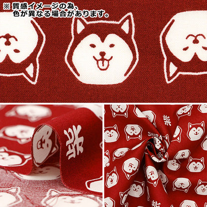 [From quantity 5] Fabric 『Scare Print Print Shiba Inu Navy SQFFSHIBA-C]