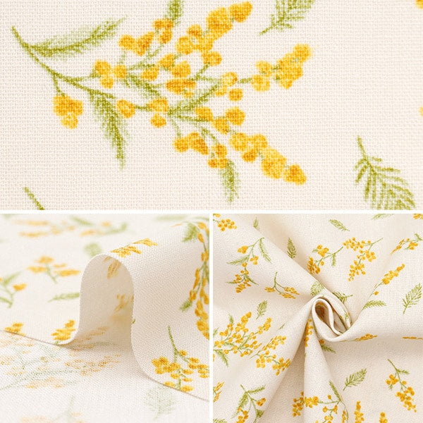 [De la cantidad 5] Fabric "Cotton Hee lienzo impreso mimosakinari 142-1348-a1"