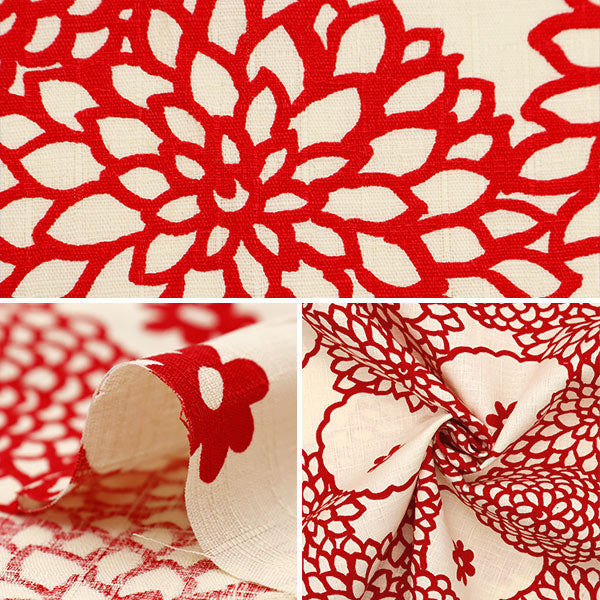 [From quantity 5] Fabric "Ukonoko cloth Southern Cross Deco Ivory x Red Up5924-A" COTTON KOBAYASHI