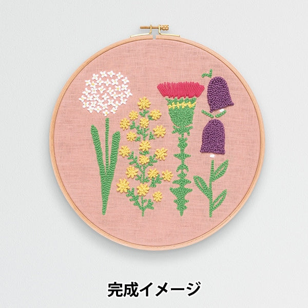 Embroidery kit "Punch Needle Kit Yotzno Hana JPT77" DMC x points and line pattern manufacturing offices