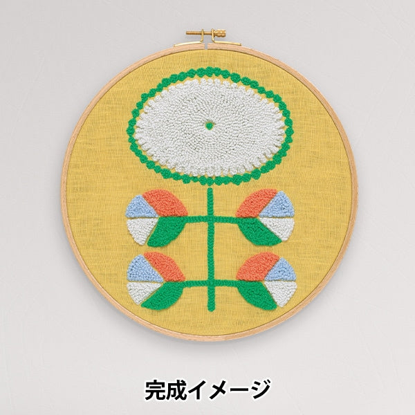 Embroidery kit "Punch Needle Kit Marui Hana JPT78" DMC x points and line pattern production offices