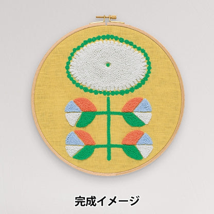 Embroidery kit "Punch Needle Kit Marui Hana JPT78" DMC x points and line pattern production offices