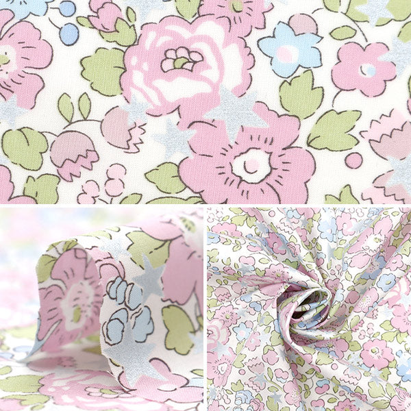 [From quantity 5] Fabric "Liberty Fabric Tana lawn Betzista Pink 36368406J24A] [Yuzawayaoriginal】