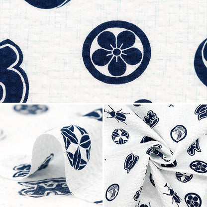 [From quantity 5] Fabric "Ripple Iroha White 38130-5A"