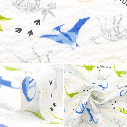 [From quantity 5] Fabric "Ripple Dinosaur White 38130-6A"