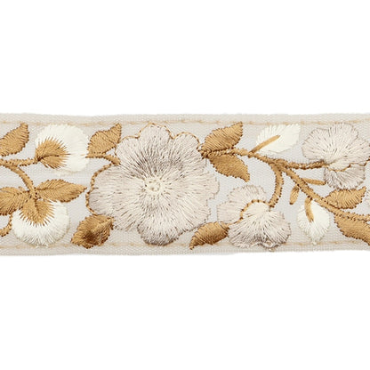 [De la quantité 5] artisanatGarniture "2024 Garniture de broderie indienne Beige x beige M-134H"
