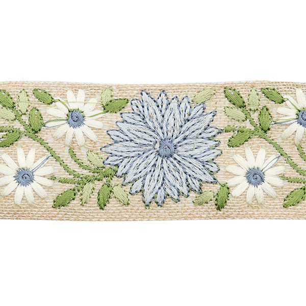 [De la cantidad 5] ArtilleraRibete "2024 Ribete bordado indio Beige x gris M-137#2"