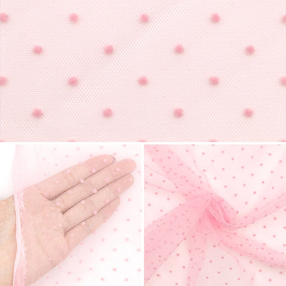 [Fino al 70 % di sconto sul tessuto in costume] [Dall'impianto 5] "Milky Wake Turu Frocky Dot Pink FT2409TC-04"