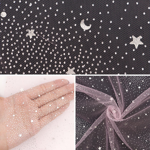 [Fino al 70 % di sconto sul tessuto in costume] [Dalla quantità 5] "Milky Week Galaxy Pink KT2412TC-05"