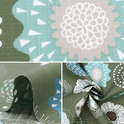 [De la quantité 5] Tissu "Emiko Collection Slove Cross Flower Circle Khaki Sec2601-K" Kiyohara Kiyohara