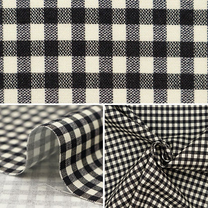 [Aus Quantität 5] Fabric "Blech digitaler Spezifikation Gingham Medium Black B83240Z-58"