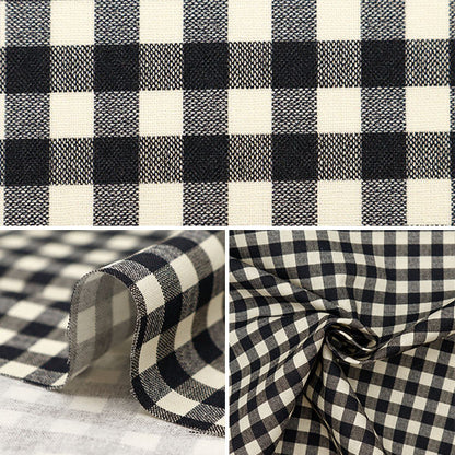 [From quantity 5] Fabric 『Sheeting Digital Spec Gingham Large Black B83240Z-59]