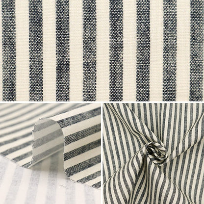 [From quantity 5] Fabric 『Sheeting Digital spec striped black B83240Z-60]