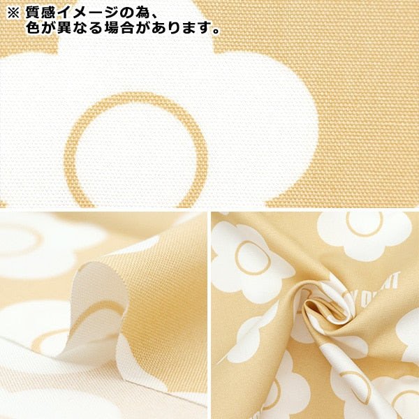 [From quantity 5] Fabric 『Oxford Mary Quant Flower White White AP1020S-2A]