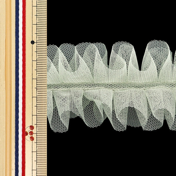 Tulle "Nerori Rose Trilled Tulle Tear Green NR-03" KIYOHARA